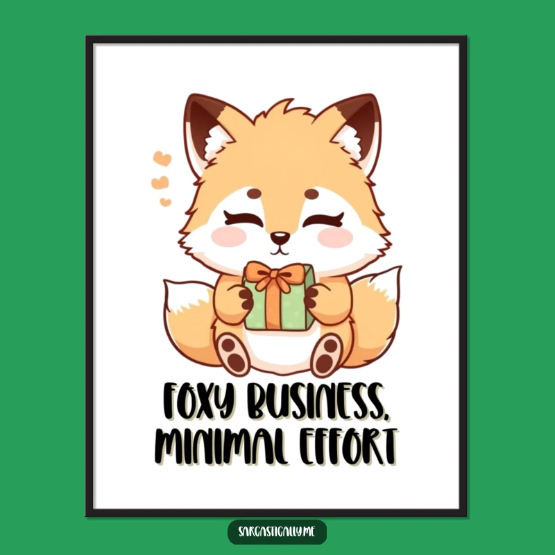 Funny Free Printable Wall Art: Sighing Fox Hilarious Downloadable Fox Decor