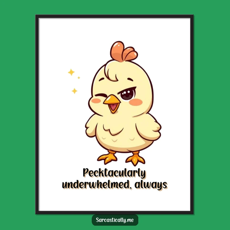 Funny Free Printable Wall Art: Unimpressed Chicken Hilarious Downloadable Farm Decor