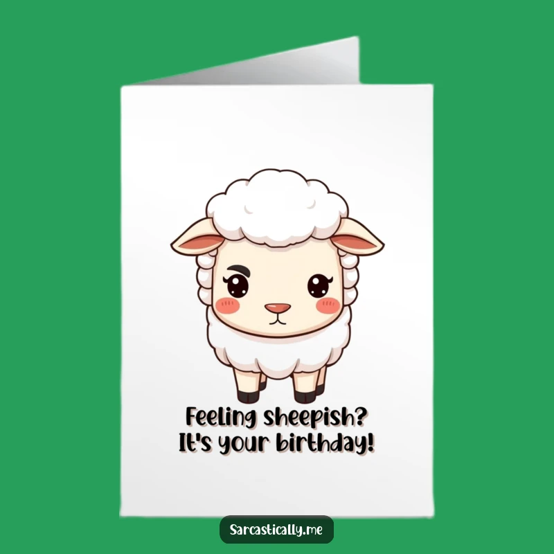 Funny Free Printable Birthday Card: Sarcastic Sheep Downloadable Humor for a Grumpy Good Time