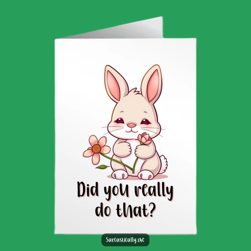 Free Printable Congratulations Card: Deadpan Bunny - Funny Downloadable