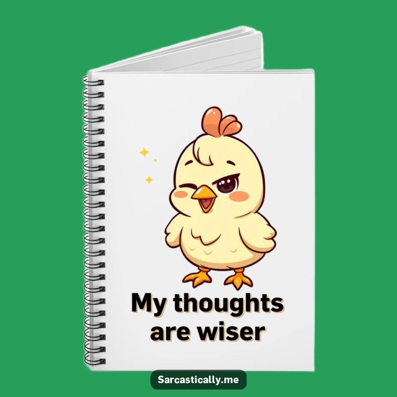 Funny Chicken Squint Notebook: Unimpressed Shiny Object Journal for Critical Thoughts