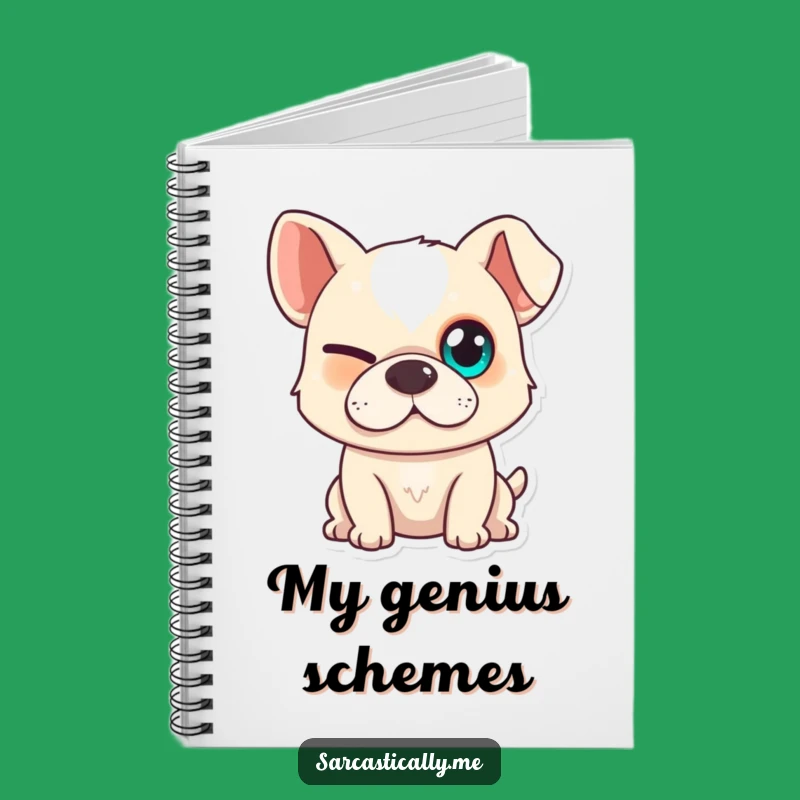 Funny Dog Notebook - Mischievous Smirk Journal, Sarcastic Funny Gift for Writers